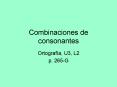 Combinaciones de consonantes