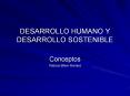 DESARROLLO HUMANO Y DESARROLLO SOSTENIBLE