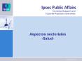 Aspectos sectoriales -Salud-