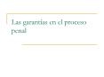 Las garantas en el proceso penal
