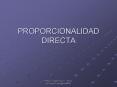 PROPORCIONALIDAD DIRECTA