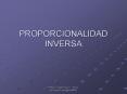 PROPORCIONALIDAD INVERSA