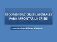 RECOMENDACIONES LABORALES PARA AFRONTAR LA CRISIS