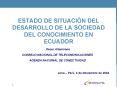 ESTADO DE SITUACIN DEL DESARROLLO DE LA SOCIEDAD DEL CONOCIMIENTO EN ECUADOR