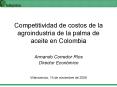 Competitividad de costos de la agroindustria de la palma de aceite en Colombia
