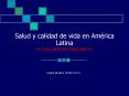 Salud y calidad de vida en Amrica Latina