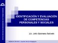 IDENTIFICACIN Y EVALUACIN DE COMPETENCIAS PERSONALES Y SOCIALES
