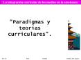Paradigmas y teoras curriculares'