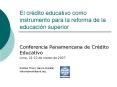 El crdito educativo como instrumento para la reforma de la educacin superior