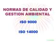 NORMAS DE CALIDAD Y GESTION AMBIENTAL