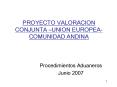 PROYECTO VALORACION CONJUNTA UNION EUROPEACOMUNIDAD ANDINA