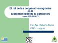 El rol de las cooperativas agrarias en la sustentabilidad de la agricultura caso URUGUAY