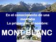 En el conocimiento de una montaa Lo primero es el nombre: