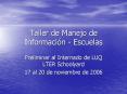 Taller de Manejo de Informaci