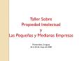 Taller itinerante sobre creacin, desarrollo y uso de marcas para apoyar estrategias competitivas de