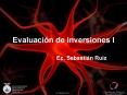 Evaluacin de inversiones I