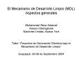 El Mecanismo de Desarrollo Limpio MDL Aspectos generales Mohammad Reza Salamat Asesor Interregional