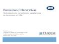 Decisiones Colaborativas Optimizacin de conocimiento para la toma de decisiones en E