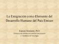 La Emigracin como Elemento del Desarrollo Humano del Pas Emisor