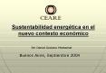 Sustentabilidad energtica en el nuevo contexto econmico
