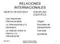 RELACIONES INTERNACIONALES