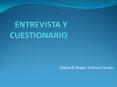 ENTREVISTA Y CUESTIONARIO