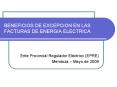 BENEFICIOS DE EXCEPCION EN LAS FACTURAS DE ENERGIA ELECTRICA