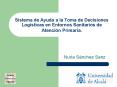 Sistema de Ayuda a la Toma de Decisiones Logsticas en Entornos Sanitarios de Atencin Primaria'