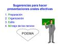 Sugerencias para hacer presentaciones orales efectivas
