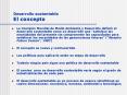 Desarrollo sustentable El concepto