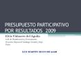 PRESUPUESTO PARTICIPATIVO POR RESULTADOS 2009