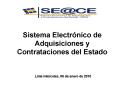 Sistema Electrnico de Adquisiciones y Contrataciones del Estado