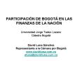 PARTICIPACIN DE BOGOT EN LAS FINANZAS DE LA NACIN