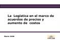 La Logstica en el marco de acuerdos de precios y aumento de costos