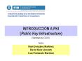 INTRODUCCIN A PKI Public Key Infrastructure