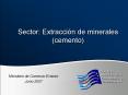 Sector: Extraccin de minerales cemento