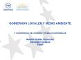 GOBIERNOS LOCALES Y MEDIO AMBIENTE V CONFERENCIA DE CIUDADES Y PUEBLOS SOSTENIBLES Gabriel lvarez Fe