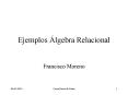Ejemplos lgebra Relacional