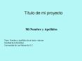 Ttulo de mi proyecto