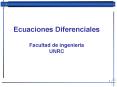 Ecuaciones Diferenciales Facultad de ingeniera UNRC