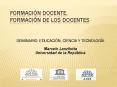 Formacin Docente, Formacin de los Docentes
