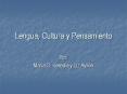 Lengua, Cultura y Pensamiento