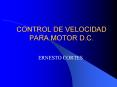 CONTROL DE VELOCIDAD PARA MOTOR D.C.