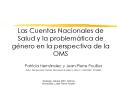 Las Cuentas Nacionales de Salud y la problemtica de gnero en la perspectiva de la OMS