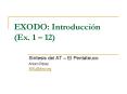 EXODO: Introduccin Ex' 1 12