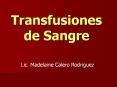 Transfusiones de Sangre