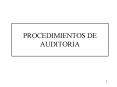 PROCEDIMIENTOS DE AUDITORIA