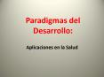 Paradigmas del Desarrollo: