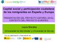 Capital social y participacin ciudadana de los inmigrantes en Espaa y Europa PRESENTACIN DEL PROYECT