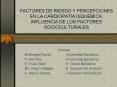 FACTORES DE RIESGO Y PERCEPCIONES EN LA CARDIOPATA ISQUMICA' INFLUENCIA DE LOS FACTORES SOCIOCULTURA